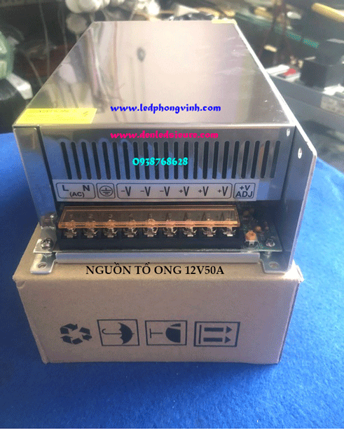 NGUỒN TỔ ONG 12V50A CÓ QUẠT