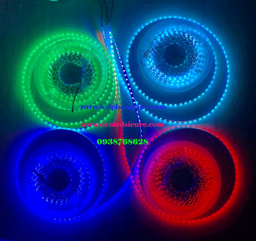 LED DÂY 5MM 12V 2835 120 BÓNG XANH NGỌC, XANH BĂNG (BẢN HẸP)
