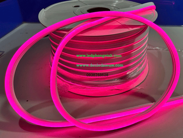 DÂY NEON DẺO 8MM 12V HỒNG ,NEON UỐN CHỮ