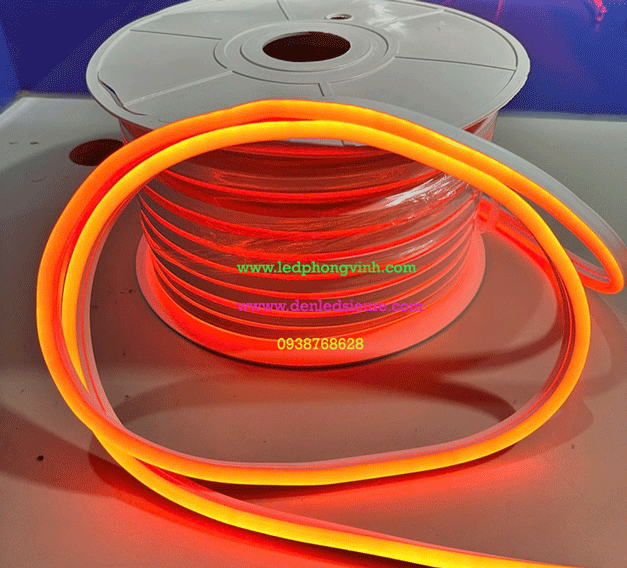 DÂY NEON DẺO 8MM 12V CAM ,NEON UỐN CHỮ